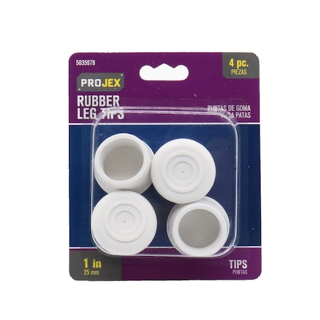 Projex Projex Rubber Leg Tip Off-White Round 1 in. W 4 pk P0054